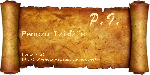 Penczu Iziás névjegykártya